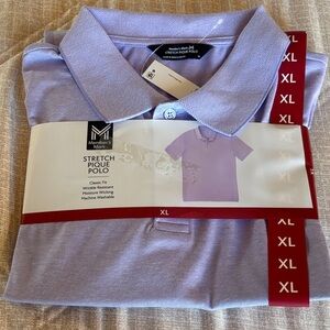 Purple Stretch Pique Polo